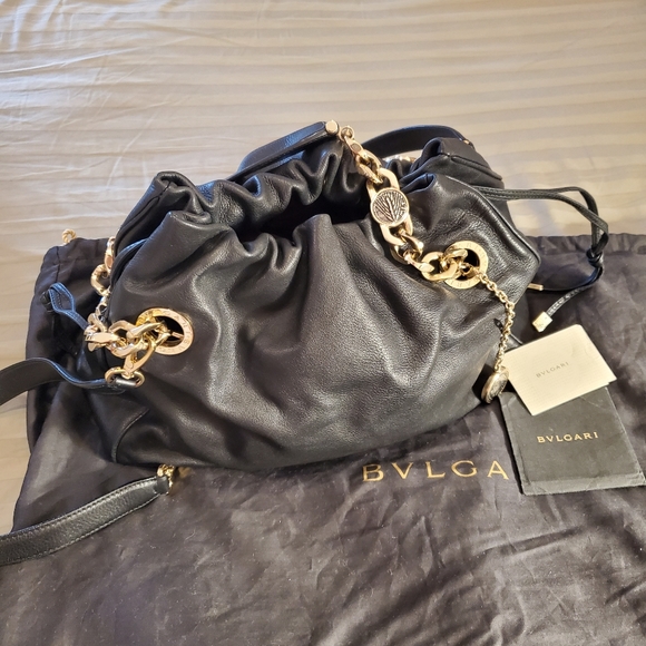 COPY - BVLGARI Black Leather Bonton Tote/… - Picture 1 of 8